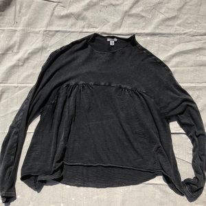 free people black blouse